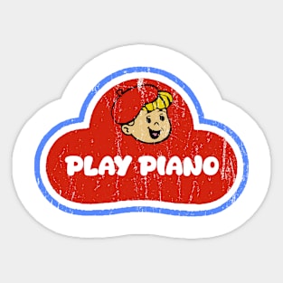 Play Piano Play-Doh style design Sticker